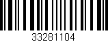 Código de barras (EAN, GTIN, SKU, ISBN): '33281104'
