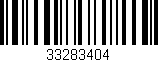 Código de barras (EAN, GTIN, SKU, ISBN): '33283404'