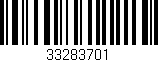 Código de barras (EAN, GTIN, SKU, ISBN): '33283701'