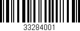 Código de barras (EAN, GTIN, SKU, ISBN): '33284001'