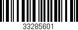 Código de barras (EAN, GTIN, SKU, ISBN): '33285601'