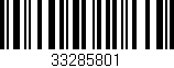 Código de barras (EAN, GTIN, SKU, ISBN): '33285801'