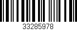 Código de barras (EAN, GTIN, SKU, ISBN): '33285978'