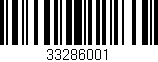 Código de barras (EAN, GTIN, SKU, ISBN): '33286001'