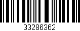 Código de barras (EAN, GTIN, SKU, ISBN): '33286362'