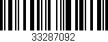 Código de barras (EAN, GTIN, SKU, ISBN): '33287092'