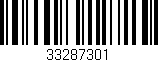 Código de barras (EAN, GTIN, SKU, ISBN): '33287301'