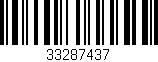 Código de barras (EAN, GTIN, SKU, ISBN): '33287437'