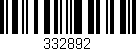 Código de barras (EAN, GTIN, SKU, ISBN): '332892'