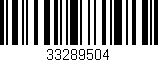 Código de barras (EAN, GTIN, SKU, ISBN): '33289504'