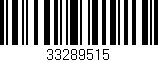 Código de barras (EAN, GTIN, SKU, ISBN): '33289515'