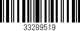 Código de barras (EAN, GTIN, SKU, ISBN): '33289519'