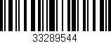 Código de barras (EAN, GTIN, SKU, ISBN): '33289544'