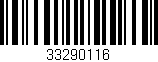 Código de barras (EAN, GTIN, SKU, ISBN): '33290116'