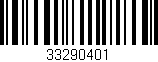 Código de barras (EAN, GTIN, SKU, ISBN): '33290401'
