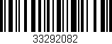 Código de barras (EAN, GTIN, SKU, ISBN): '33292082'