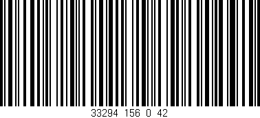 Código de barras (EAN, GTIN, SKU, ISBN): '33294_156_0_42'