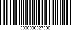 Código de barras (EAN, GTIN, SKU, ISBN): '3330000027330'