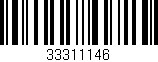 Código de barras (EAN, GTIN, SKU, ISBN): '33311146'