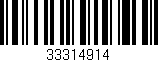 Código de barras (EAN, GTIN, SKU, ISBN): '33314914'