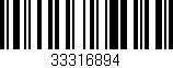 Código de barras (EAN, GTIN, SKU, ISBN): '33316894'