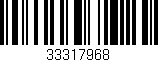 Código de barras (EAN, GTIN, SKU, ISBN): '33317968'