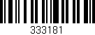 Código de barras (EAN, GTIN, SKU, ISBN): '333181'