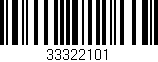 Código de barras (EAN, GTIN, SKU, ISBN): '33322101'