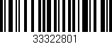 Código de barras (EAN, GTIN, SKU, ISBN): '33322801'