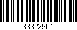 Código de barras (EAN, GTIN, SKU, ISBN): '33322901'