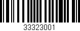 Código de barras (EAN, GTIN, SKU, ISBN): '33323001'
