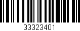 Código de barras (EAN, GTIN, SKU, ISBN): '33323401'