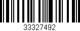 Código de barras (EAN, GTIN, SKU, ISBN): '33327492'