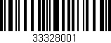 Código de barras (EAN, GTIN, SKU, ISBN): '33328001'