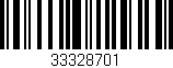 Código de barras (EAN, GTIN, SKU, ISBN): '33328701'
