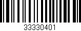 Código de barras (EAN, GTIN, SKU, ISBN): '33330401'
