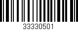 Código de barras (EAN, GTIN, SKU, ISBN): '33330501'
