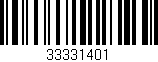 Código de barras (EAN, GTIN, SKU, ISBN): '33331401'