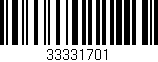 Código de barras (EAN, GTIN, SKU, ISBN): '33331701'