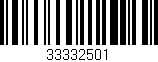 Código de barras (EAN, GTIN, SKU, ISBN): '33332501'