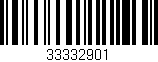Código de barras (EAN, GTIN, SKU, ISBN): '33332901'