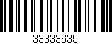 Código de barras (EAN, GTIN, SKU, ISBN): '33333635'
