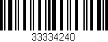 Código de barras (EAN, GTIN, SKU, ISBN): '33334240'