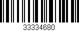 Código de barras (EAN, GTIN, SKU, ISBN): '33334680'