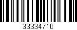 Código de barras (EAN, GTIN, SKU, ISBN): '33334710'