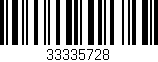 Código de barras (EAN, GTIN, SKU, ISBN): '33335728'
