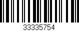 Código de barras (EAN, GTIN, SKU, ISBN): '33335754'