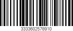 Código de barras (EAN, GTIN, SKU, ISBN): '3333602578910'