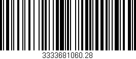 Código de barras (EAN, GTIN, SKU, ISBN): '3333681060.28'