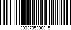 Código de barras (EAN, GTIN, SKU, ISBN): '3333795300015'